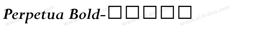 Perpetua Bold字体转换
